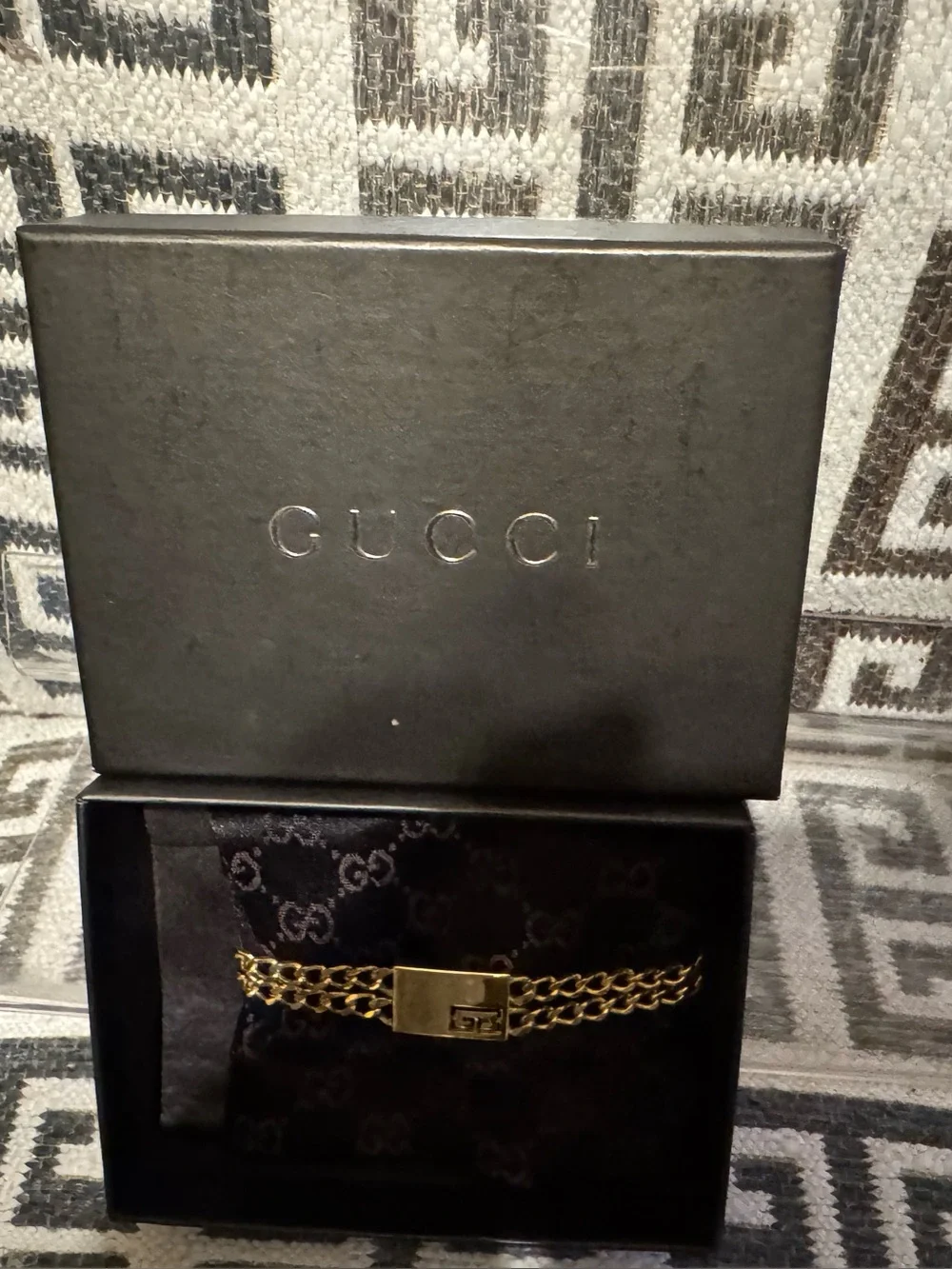 Gucci Gold Double-Chain Men's Bracelet with Signature Clasp
